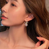 Contracted Sweet Butterfly Drop Earrings